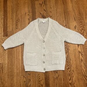 Barefoot Dreams Cozy Chic Wooden Button Front VNeckCardigan Cream Size Small